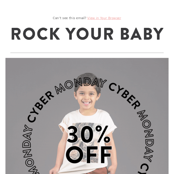 CYBER MONDAY SPECIAL 30% OFF