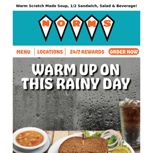 🌧️ Rain Rain Go Away...Warm Up With A $8.99 Value Combo Special!