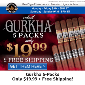 🙌 Gurkha 5-Packs Only $19.99 + Free Shipping 🙌