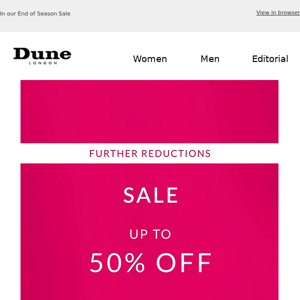 Up to 50% off with further reductions