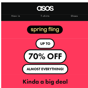 Up to 70% off almost everything! 😵🌼