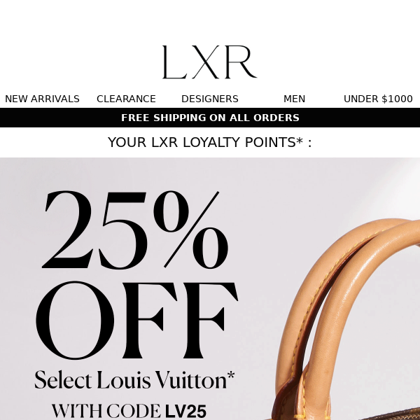 Fresh Markdowns and Bargain Louis Vuitton Bags at LXR & Co. Sample