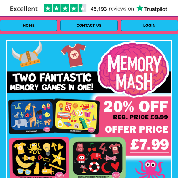 SAVE 20%! Just how good is your memory?