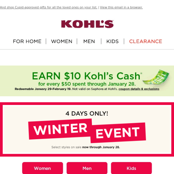 Kohl's Post Christmas Clearance on January 14, 2024 - Deals Finders