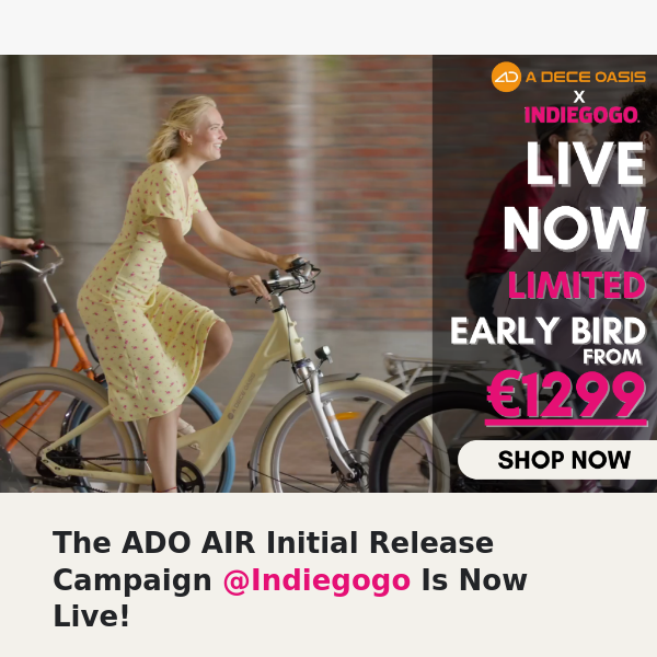 ADO AIR 28 goes live on Indiegogo NOW!!!