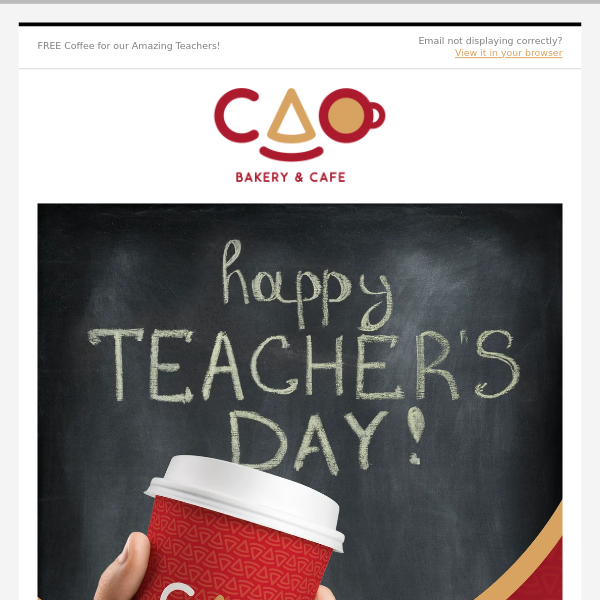 Happy Teacher's Day from CAO!