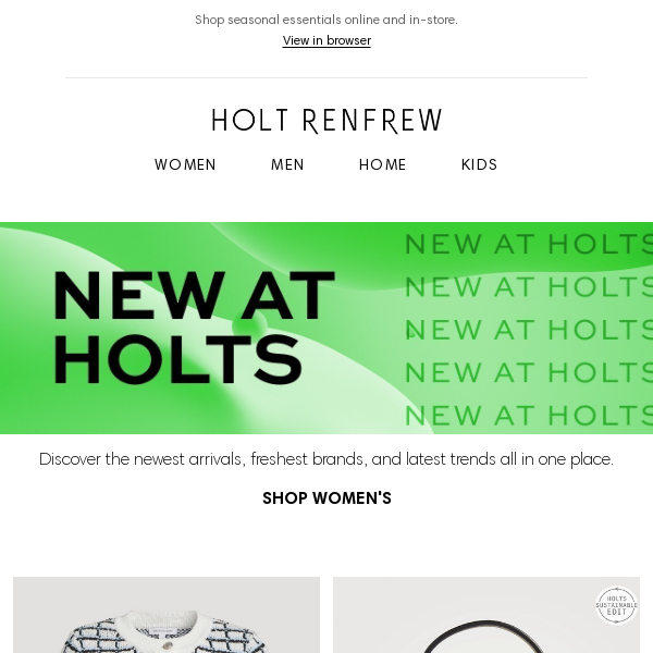 New At Holts | Fresh for Spring