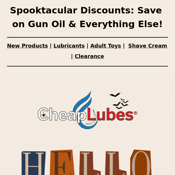 🎃 Spooktacular Discounts: Save Big on Gun Oil & More at Cheaplubes.com!