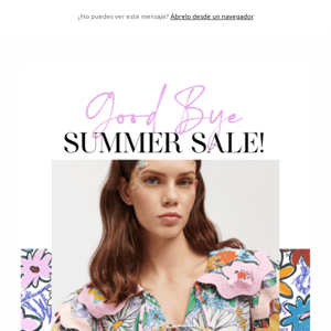 GOOD BYE SUMMER SALE!