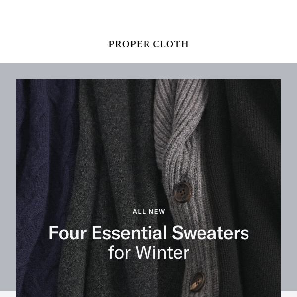 The Sweaters to Wear Right Now // Tailored Clothing Holiday Order Deadline