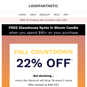 22% Off NOW But Falling...🍂