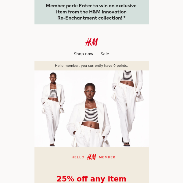 25% off your FAVE item - H&M