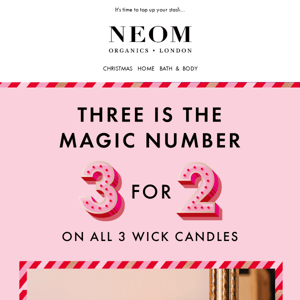 PSA! 3 FOR 2 ON ALL 3 WICK CANDLES