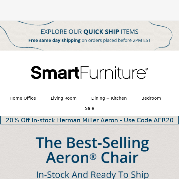 20% Off Herman Miller Aeron - Limited Time Offer!