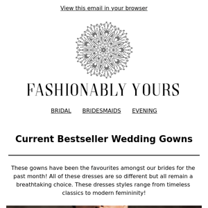 Current Bestseller Wedding Gowns