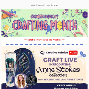 New Freebies ✨ NOW: Craft Live with Fantasy Artist Anne Stokes! 🔴🐉