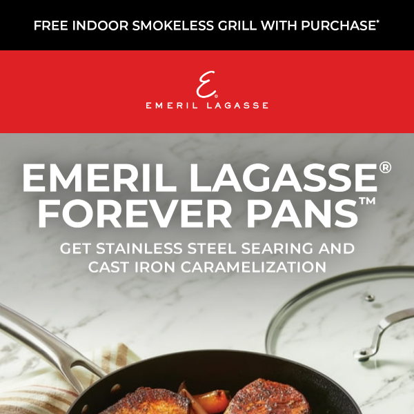 Emeril Everyday Forever Pans TV Spot, 'Not So Non-Stick Pans: Complimentary  Indoor Smokeless Grill' 