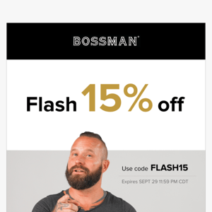 [FLASH SALE] 15% Off Sitewide Today!