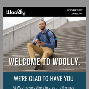 Welcome to Woolly! Grab your discount inside 🙌