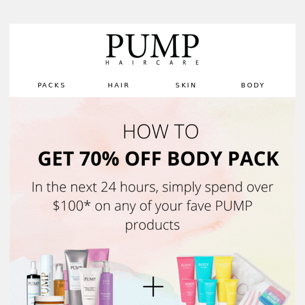 Re: 70% OFF BODY by PUMP Ultimate Pack