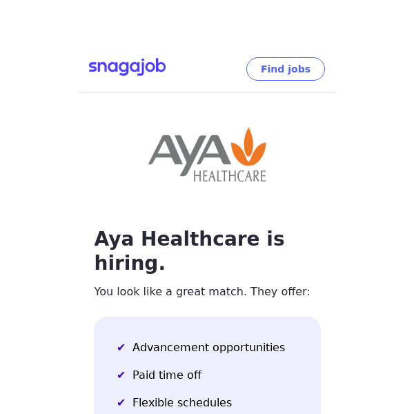 Aya Healthcare is Hiring Near You