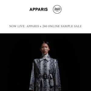 Apparis x 260 Online Sample Sale