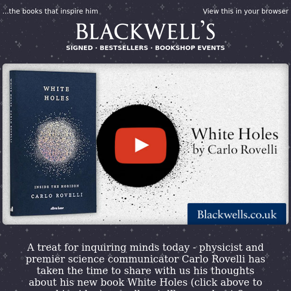 Carlo Rovelli recommends...