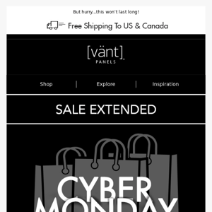 Our Cyber Sale Got Extended 🖤