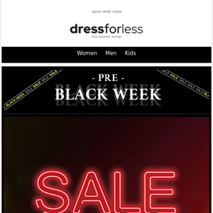 Pre-Black-Week: Everything at half price + 15% extra