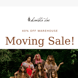 😱 40% off WAREHOUSE SALE starts now! 😱