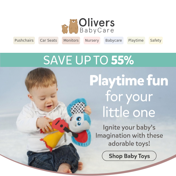 Save up to 55% on toys