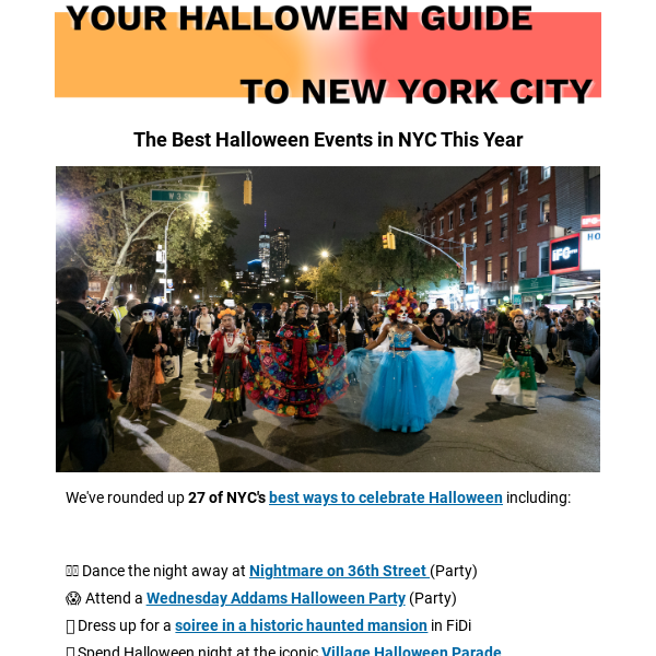 🎃 27 Best Things to Do on Halloween Weekend in NYC