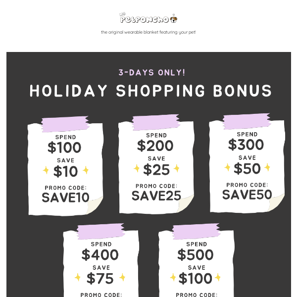 Holiday Shopping Bonus Event 🛍️
