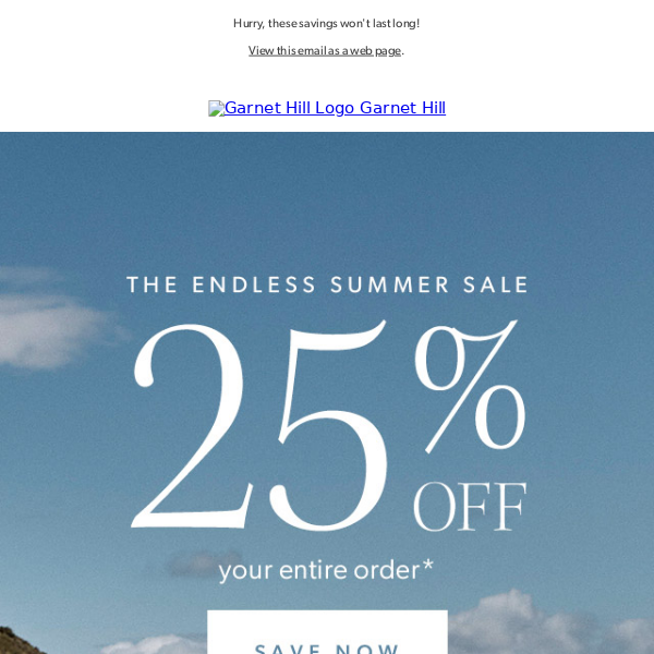 Save 25% sitewide for a limited time