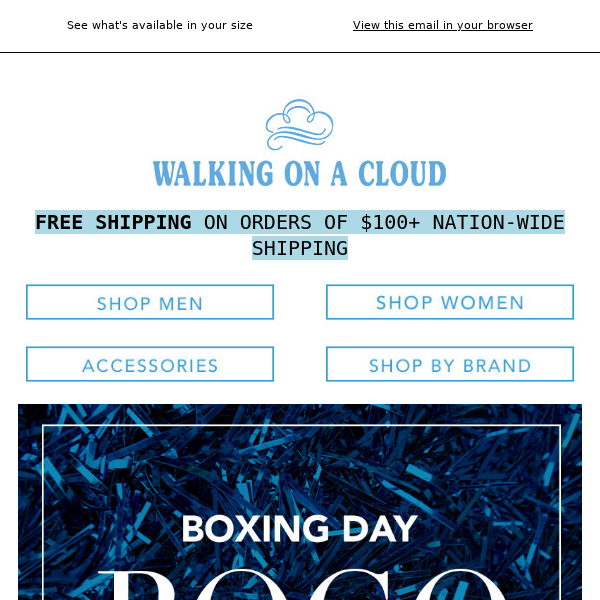 Don't Miss out! Boxing Day BOGO is on.