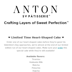 Anton SV Patisserie Valentine's Day Cake ❤