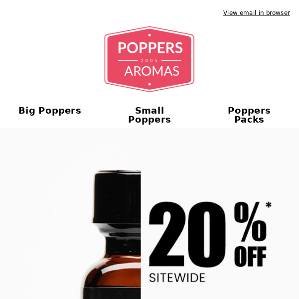 up on new products! 😎 - Poppers Aromas