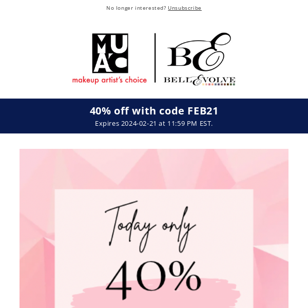 40% Off Today