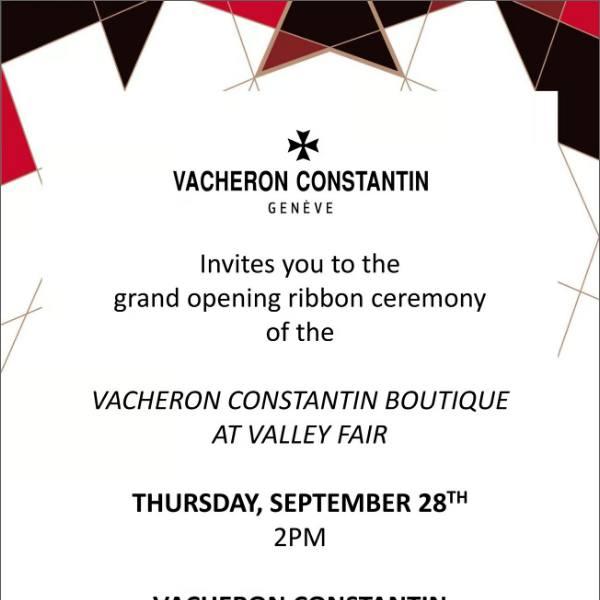 Vacheron Constantin Invites You to the Grand Opening Ribbon Ceremony