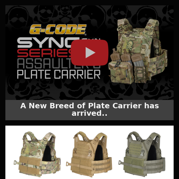 Reintroducing the G-Code Sync Assaulter's Plate Carrier, also available on GSA Advantage!