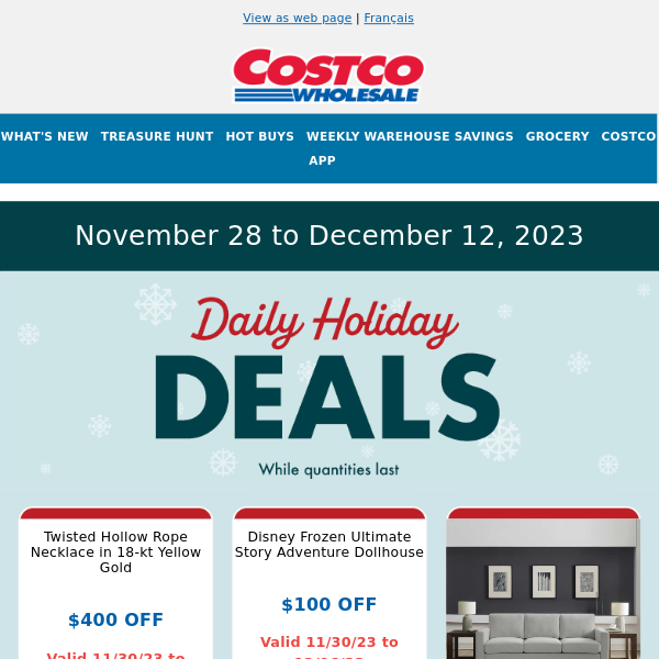 Unwrap day 3 deals — Daily Holiday Deals continue on Costco.ca!