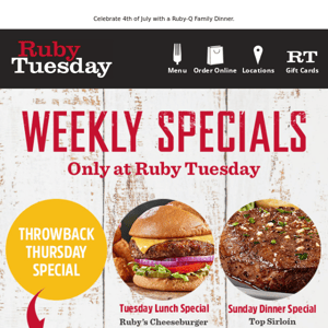 Check out the specials this week.