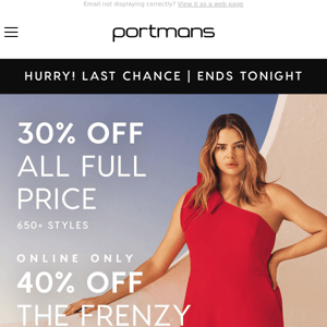 Last Chance To Shop 30% Off All Full Price With Click Frenzy