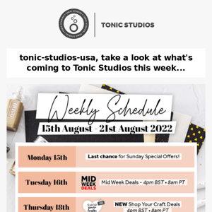 Tonic Studios USA, there's so much to look forward too!  👀