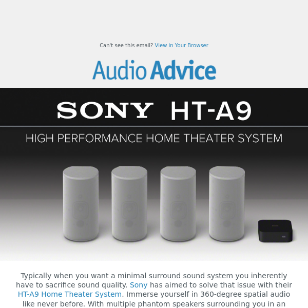 📺 Sony HT-A9: Enjoy 360° Surround Sound 📺