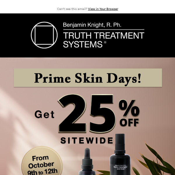 🛒 Prime Skin Days Start Now