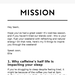 THIS is impacting your sleep + Mission fuelling high performers 🚀