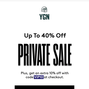 UP TO 40% OFF | Private Sale is LIVE 👀