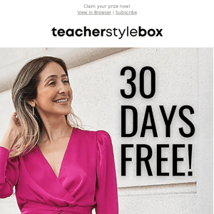 Congrats! You Get 30 days FREE! 🎉