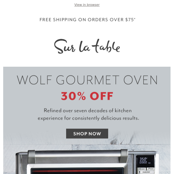 🔥 Hot deal: Up to 30% off Wolf Gourmet ovens.